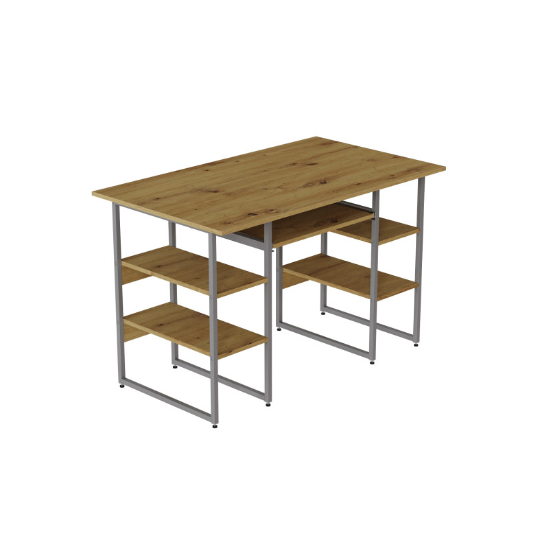 Компьютерный стол Ferrum-decor Тим 75x140x70 серый ДСП Дуб Артизан 32мм (FRD-106960)