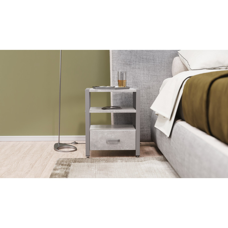 Тумба універсальна Ferrum-decor Вів'єн 1/1 50x41x40 сірий ДСП Бетон 16 мм (FRD-106930)