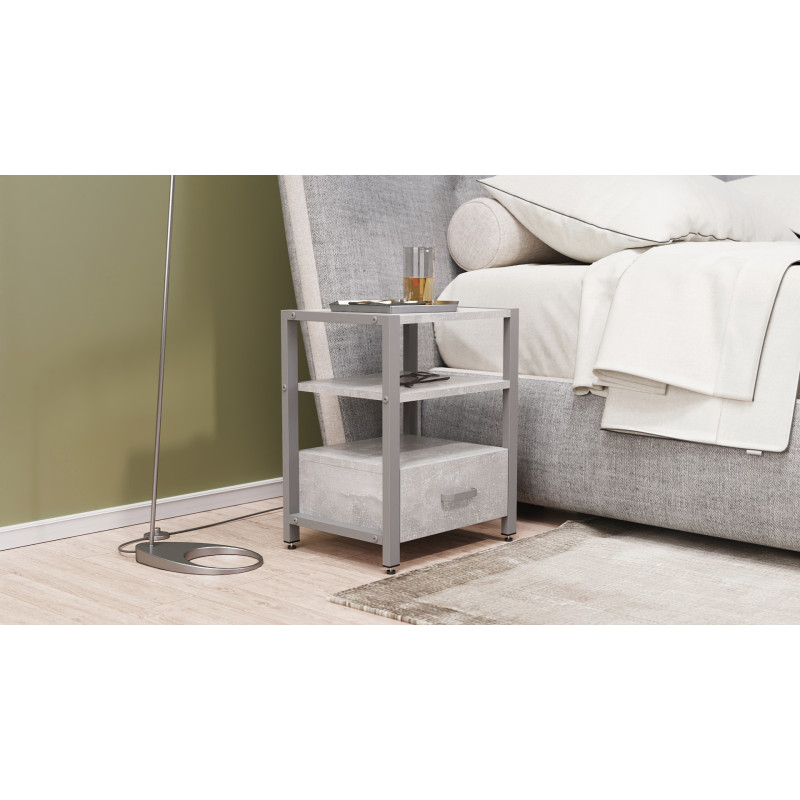 Тумба універсальна Ferrum-decor Вів'єн 1/1 50x41x40 сірий ДСП Бетон 16 мм (FRD-106930)