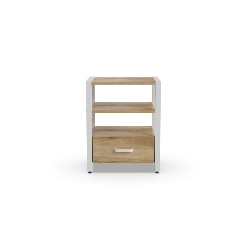 Тумба універсальна Ferrum-decor Вів'єн 1/1 50x41x40 білий ДСП Дуб Евок Прибережний 16 мм (FRD-107810)