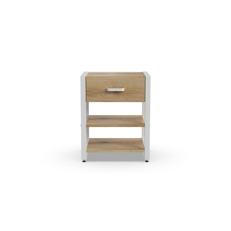 Тумба універсальна Ferrum-decor Вів'єн 1/2 50x41x40 білий ДСП Дуб Евок Прибережний 16 мм (FRD-107780)