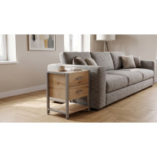 Тумба універсальна Ferrum-decor Вів'єн 2/1 50x41x40 сірий ДСП Дуб Евок Прибережний 16 мм (FRD-107800)