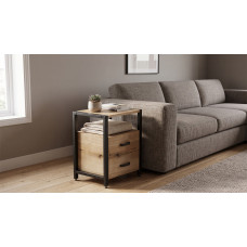 Тумба універсальна Ferrum-decor Вів'єн 2/2 50x41x40 чорний ДСП Дуб Евок Прибережний 16 мм (FRD-107760)