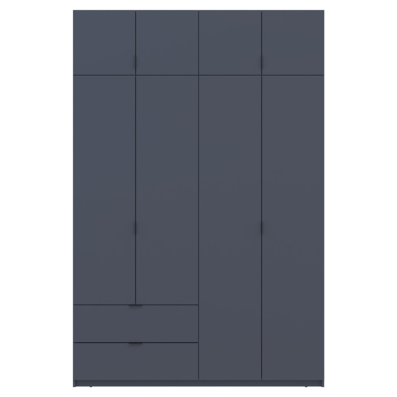 Шафа розпашна с антресолью Doros Лукас 160х50х240 см Графіт (DRS-011194)