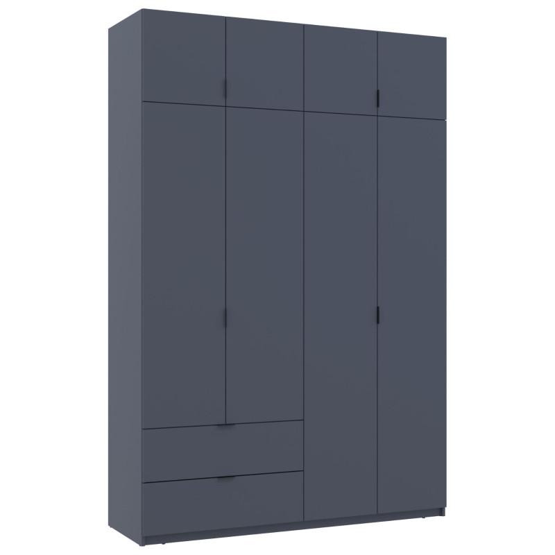 Шафа розпашна с антресолью Doros Лукас 160х50х240 см Графіт (DRS-011194)