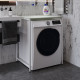 Стеллаж полка Бафрум 401 Ferrum-decor для стиральной машины 90x70,5x60,5 Белый металл ДСП Кашемир 16 мм (FRD-107581) - фото 4