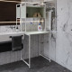 Стеллаж полка Бафрум 403 Ferrum-decor для стиральной машины 178x70,5x60,5 Белый металл ДСП Кашемир 16 мм (FRD-107601) - фото 4