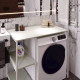 Стеллаж полка Бафрум 405 Ferrum-decor для стиральной машины 90x101x60,5 Белый металл ДСП Кашемир 16 мм (FRD-107621) - фото 2