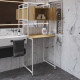Стеллаж полка Бафрум 404 Ferrum-decor для стиральной машины 178x70,5x60,5 Белый металл ДСП Дуб Артизан 16 мм (FRD-107391) - фото 1