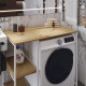 Стеллаж полка Бафрум 405 Ferrum-decor для стиральной машины 90x101x60,5 Белый металл ДСП Дуб Артизан 16 мм (FRD-107401) - фото 8