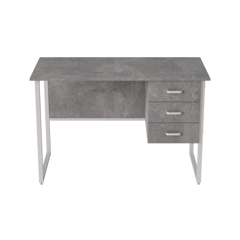 Компьютерный стол Ferrum-decor Гарри 75x140x60 серый ДСП Бетон 32мм (FRD-107301)