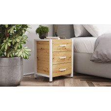 Тумба універсальна Ferrum-decor Вів'єн 3 50x41x40 білий ДСП Дуб Артизан 16 мм (FRD-106871)