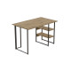 Компьютерный стол Ferrum-decor Кевин 75x120x60 черный ДСП Дуб Артизан 32мм (FRD-107221) - фото 5