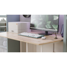 Письмовий стіл Ferrum-decor Кевін 76x100x70 чорний ДСП Дуб Сан-Марино 32 мм (FRD-106861)