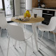 Стол круглый MARSI 4 870-4 ноги на конус Ferrum-decor 750x870x870 Белый металл ДСП Дуб Кремона Торро 16 мм (FRD-107531) - фото 2