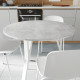 Стол круглый MARSI 3 870-3 Ferrum-decor 750x870x870 Белый металл ДСП Бетон 16 мм (FRD-107431) - фото 1