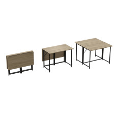 Стол-книжка трансформер Морис 2 Ferrum-decor 750x1000x1100 Черный металл ДСП Дуб Сонома 16 мм (FRD-107321)