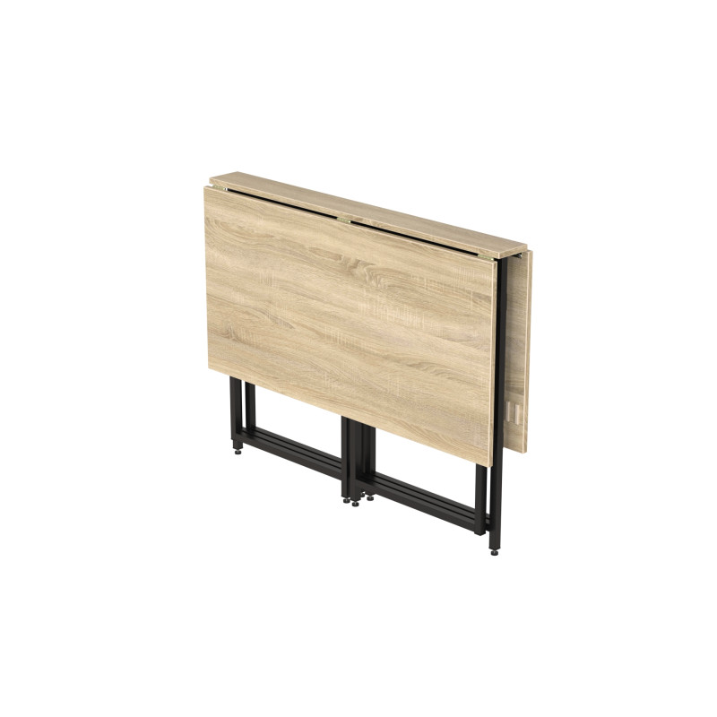 Стол-книжка трансформер Морис 2 Ferrum-decor 750x1000x1100 Черный металл ДСП Дуб Сонома 16 мм (FRD-107321)