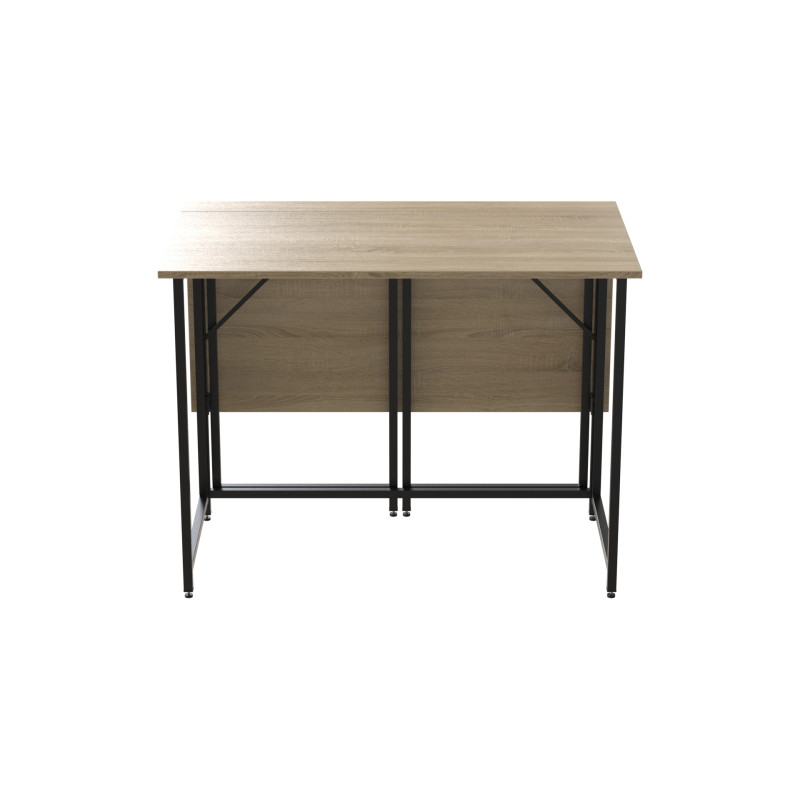 Стол-книжка трансформер Морис 2 Ferrum-decor 750x1000x1100 Черный металл ДСП Дуб Сонома 16 мм (FRD-107321)