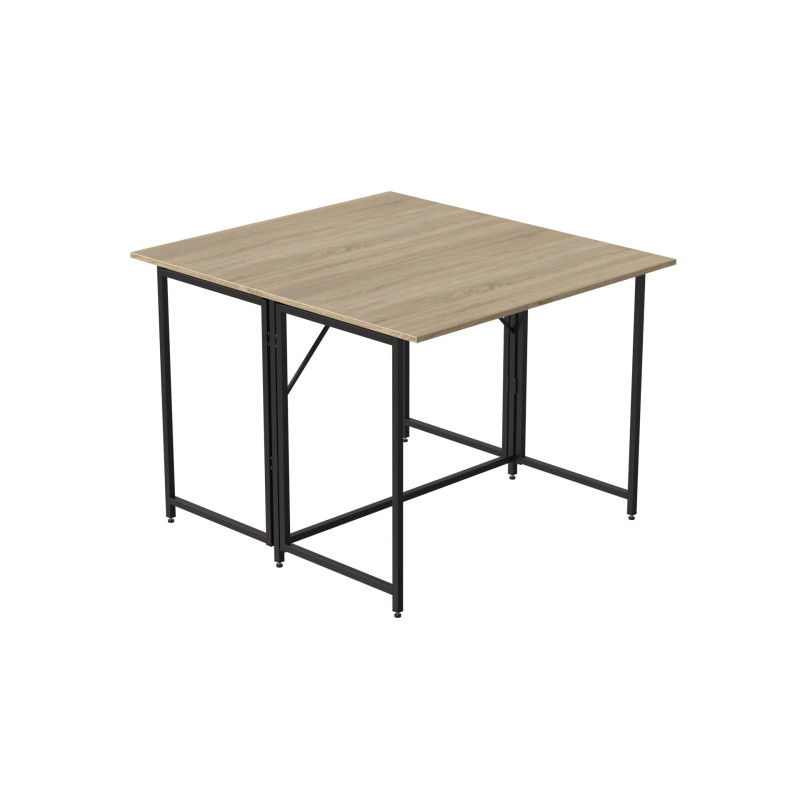 Стол-книжка трансформер Морис 2 Ferrum-decor 750x1000x1100 Черный металл ДСП Дуб Сонома 16 мм (FRD-107321)