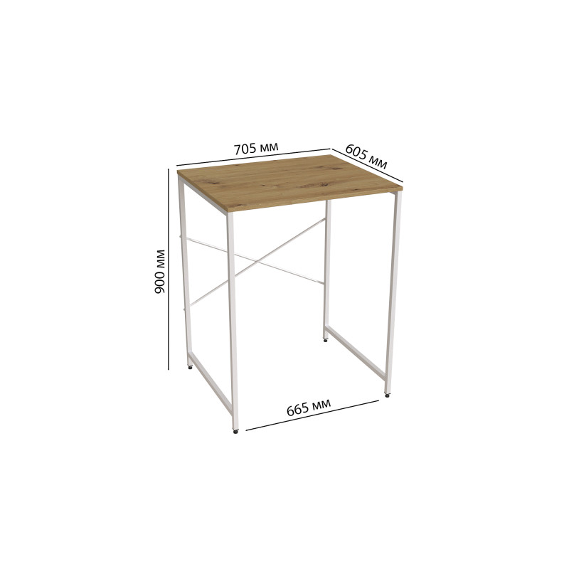 Стеллаж полка Бафрум 401 Ferrum-decor для стиральной машины 90x70,5x60,5 Белый металл ДСП Дуб Артизан 16 мм (FRD-107361)