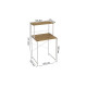Стеллаж полка Бафрум 402 Ferrum-decor для стиральной машины 133,5x70,5x60,5 Белый металл ДСП Дуб Артизан 16 мм (FRD-107371) - фото 6