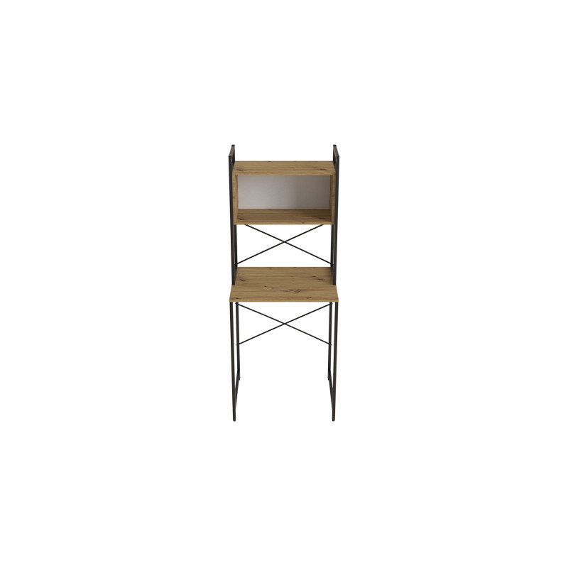 Стеллаж полка Бафрум 403 Ferrum-decor для стиральной машины 178x70,5x60,5 Белый металл ДСП Дуб Артизан 16 мм (FRD-107381)