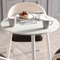 Стол круглый OPTIMA 3 ноги на конус Ferrum-decor 750x670x670 Белый металл ДСП Кашемир 16 мм (FRD-107561)