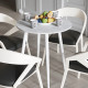 Стол круглый OPTIMA 4 ноги на конус Ferrum-decor 750x670x670 Белый металл ДСП Бетон 16 мм (FRD-107461) - фото 3