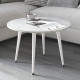 Стол журнальный круглый OPTIMA 2 ноги на конус Ferrum-decor 450x670x670 Белый металл ДСП Бетон 16 мм (FRD-107481) - фото 3