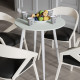 Стол круглый OPTIMA 4 ноги на конус Ferrum-decor 750x670x670 Белый металл ДСП Кашемир 16 мм (FRD-107571) - фото 3