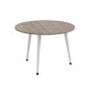 Стол журнальный круглый OPTIMA 1 ноги на конус Ferrum-decor 450x670x670 Белый металл ДСП Дуб Кремона Торро 16 мм (FRD-107541) - фото 1