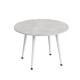 Стол журнальный круглый OPTIMA 2 ноги на конус Ferrum-decor 450x670x670 Белый металл ДСП Бетон 16 мм (FRD-107481) - фото 5