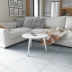 Стол журнальный круглый OPTIMA 1 ноги на конус Ferrum-decor 450x670x670 Белый металл ДСП Бетон 16 мм (FRD-107471) - фото 1