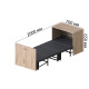 Ліжко трансформер тумба ASCET 2 Ferrum-decor 650x2000x700 Чорний метал ДСП Дуб Сан-Марино 16 мм (FRD-107331) - фото 3