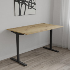 Стол письменный Space Ferrum-decor 750x1400x700 Черный металл ДСП Дуб Артизан 16 мм (FRD-107981)