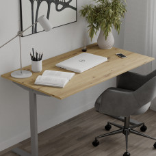 Стіл письмовий Space Ferrum-decor 750x1000x700 Сірий метал ДСП Дуб Артизан 16 мм (FRD-107871)