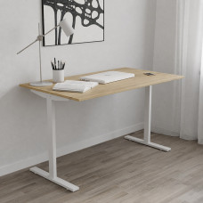 Стол письменный Space Ferrum-decor 750x1000x600 Белый металл ДСП Дуб Артизан 16 мм (FRD-107851)