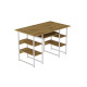 Компьютерный стол Ferrum-decor Тим 75x140x60 белый ДСП Дуб Артизан 16мм (FRD-106951) - фото 5