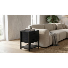 Тумба універсальна Ferrum-decor Вів'єн 2/1 50x41x40 чорний ДСП Каштан Арвадонна 16 мм (FRD-107791)