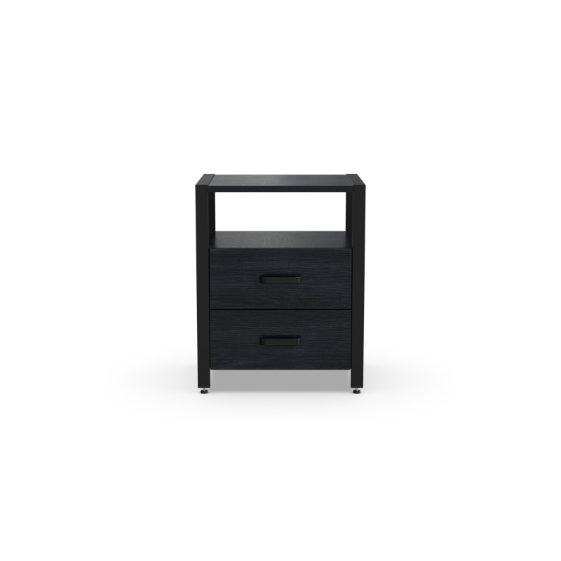 Тумба універсальна Ferrum-decor Вів'єн 2/2 50x41x40 чорний ДСП Каштан Арвадонна 16 мм (FRD-107761)