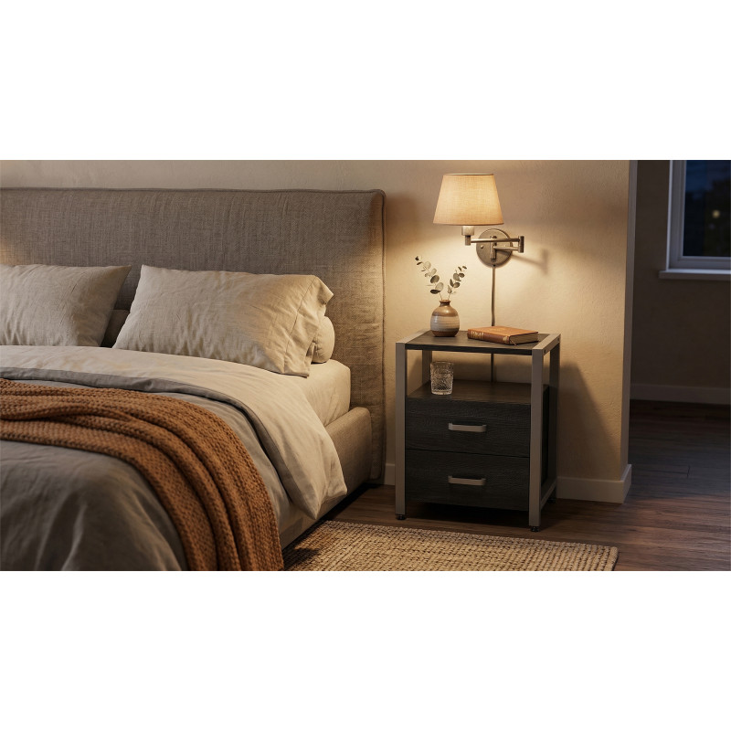Тумба універсальна Ferrum-decor Вів'єн 2/2 50x41x40 сірий ДСП Каштан Арвадонна 16 мм (FRD-107771)
