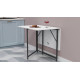 Стол трансформер книжка Вуди Ferrum-decor 75x130x90 Черный металл ДСП (FRD-107341) - фото 1