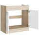 Кухонний модуль під мийку Еверест Еко 800 дуб сонома/німфея альба (білий) 80х46х82 см (EVR-071037) - фото 2