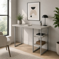 Стол письменный Кевин Ferrum-decor 75x140x70 Серый металл ДСП Кашемир 32 мм (FRD-108152)