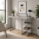 Стол письменный Кевин Ferrum-decor 75x140x70 Серый металл ДСП Кашемир 32 мм (FRD-108152) - фото 1