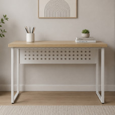 Стол письменный Майк Ferrum-decor 75x120x60 Белый металл ДСП Дуб Кремона Торро 32 мм (FRD-108343)