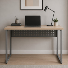 Стол письменный Майк Ferrum-decor 75x120x60 Серый металл ДСП Дуб Кремона Торро 32 мм (FRD-108344)
