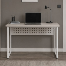 Стол письменный Майк Ferrum-decor 75x120x70 Белый металл ДСП Кашемир 32 мм (FRD-108325)