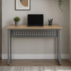 Стол письменный Майк Ferrum-decor 75x140x70 Серый металл ДСП Дуб Кремона Торро 16 мм (FRD-108365)